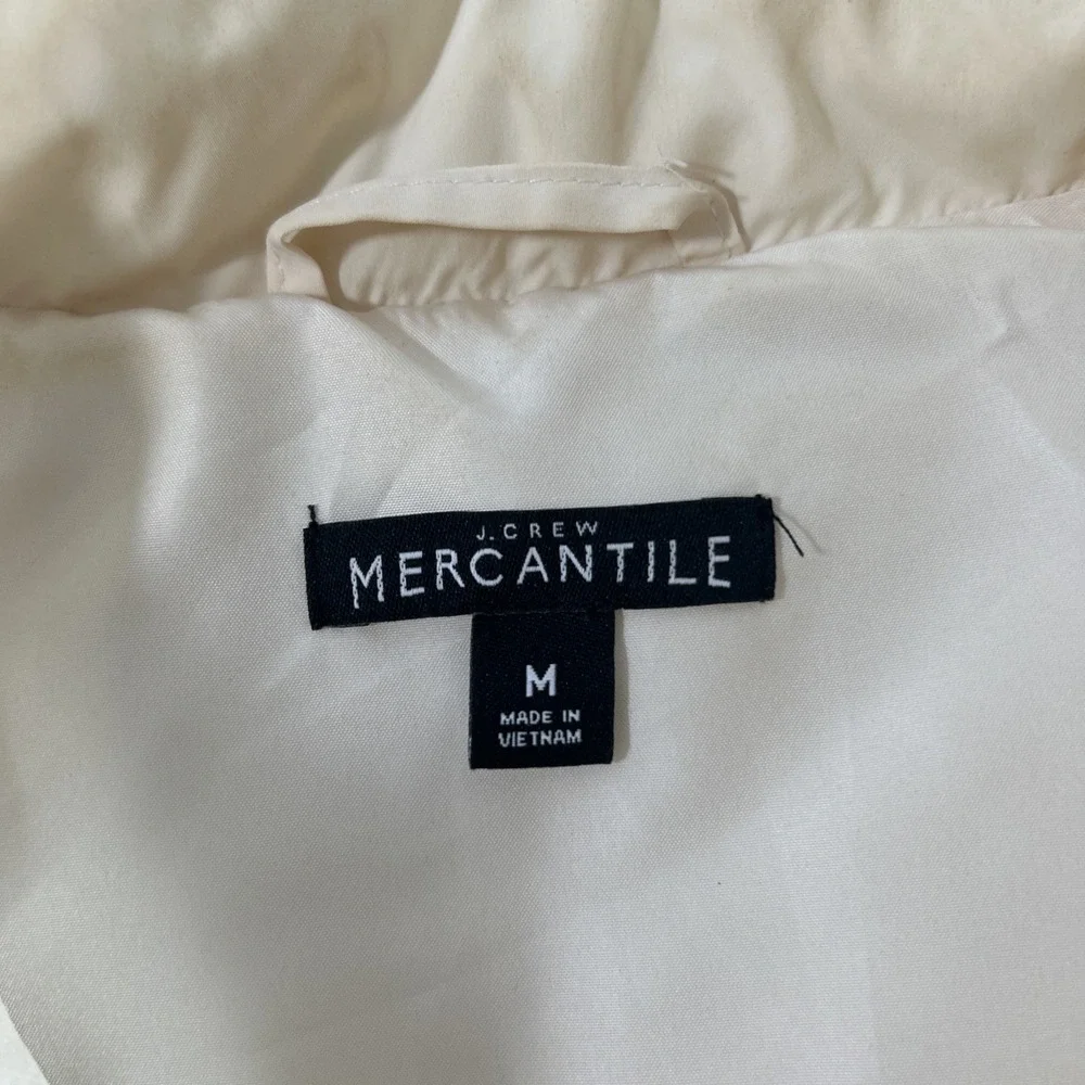 J Crew Mercantile Quilted Vest Womens M Beige Preppy Lightweight  Retrocore‎